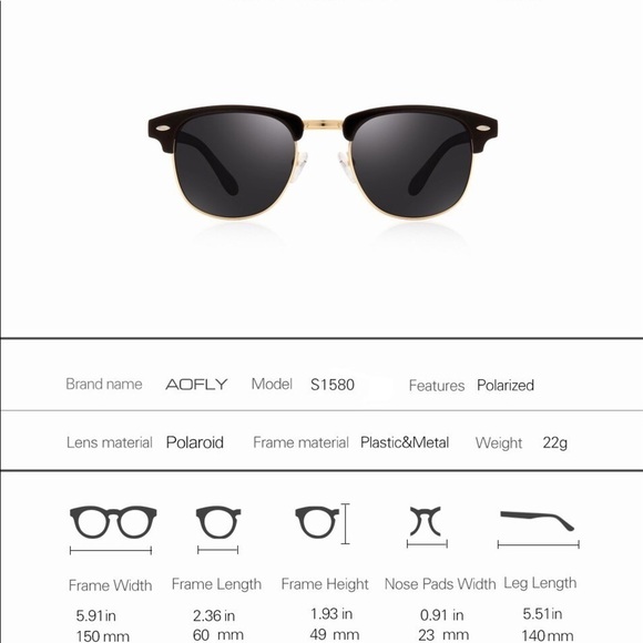 😎HOST PICK😎AOFLY Authentic Men’s Sunglasses - Picture 3 of 4